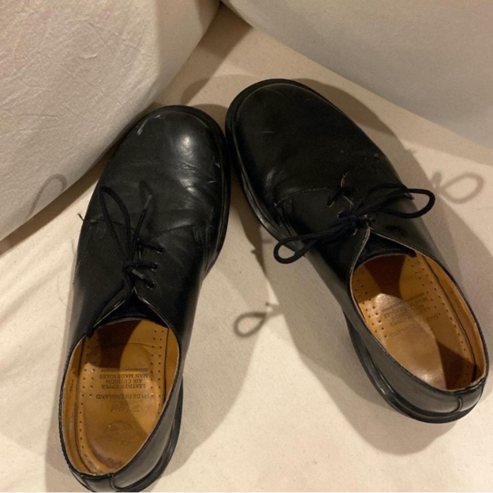 Dr.Martens Mens 1461 Oxford 3 Eye black leather shoes. shoe sz 9M